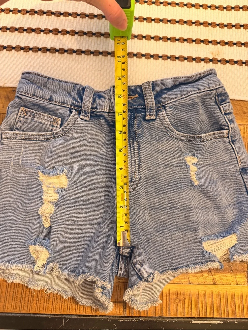 Girls justice size 10 Jean shorts distressed